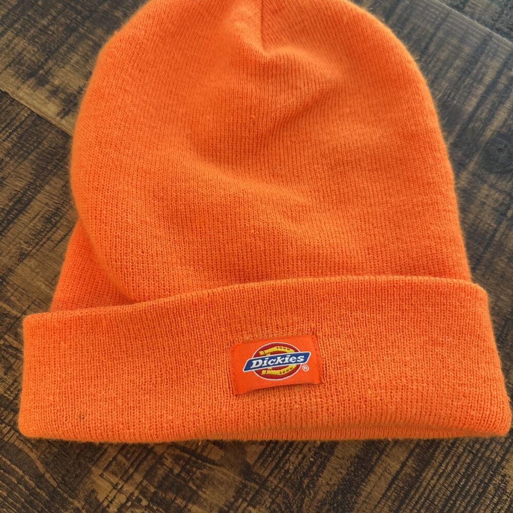 DICKIES MENS BEANIE KNIT HAT CARDINAL bright orange